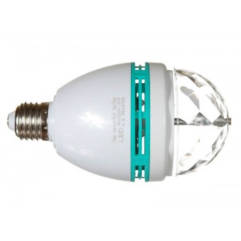 Светодиодная лампа E27 3W 220V Rotating RGB